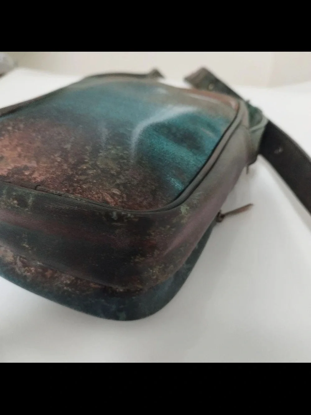Jean Paul Gaultier Two-Tone Brown and Green Messenger Bag